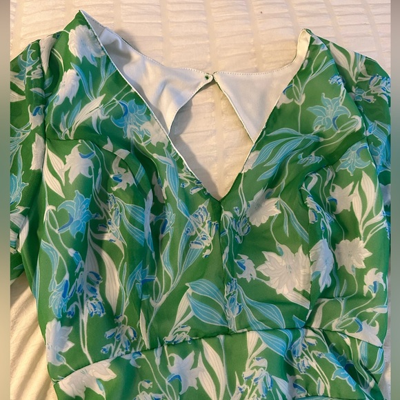 Green Floral Dress 🍀✨ - Picture 4 of 6